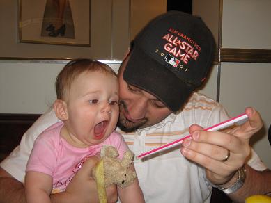 Eating with Daddy